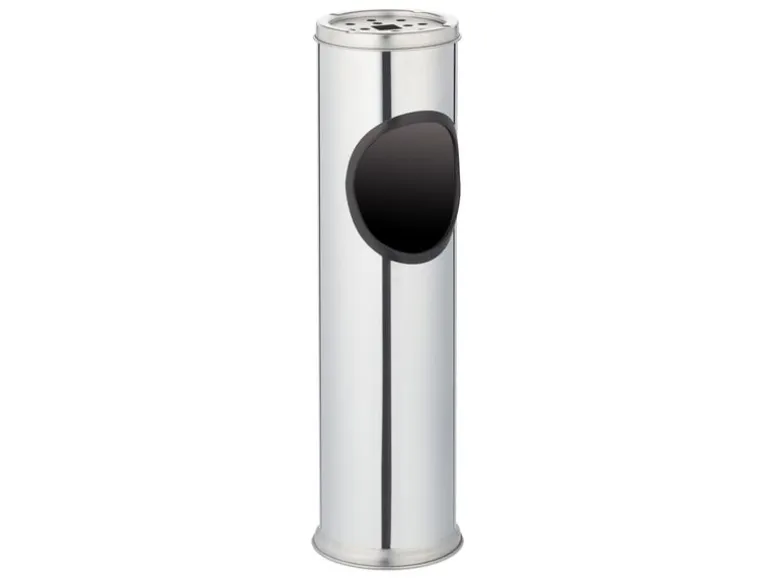 relaxdays Standascher aus Edelstahl Silber