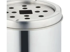 relaxdays Standascher aus Edelstahl Silber
