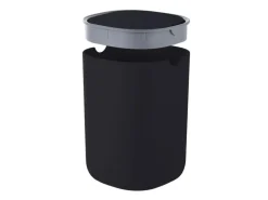 relaxdays Tischabfalleimer 1.5 l, Schwarz/Grau