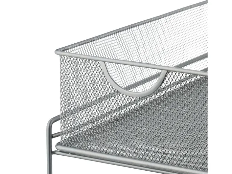 relaxdays Unterschrank-Organizer Weiss/Silber