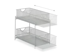 relaxdays Unterschrank-Organizer Weiss/Silber