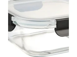 relaxdays Vorratsdose Set mit Deckel 12 Stück, Transparent