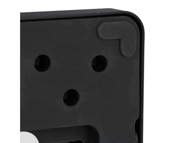 relaxdays WC-Garnitur Edelstahl Bambus Schwarz Hellbraun