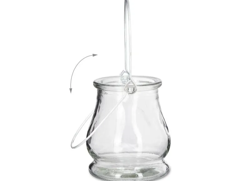 relaxdays Windlicht 10 cm, Glas, 12 Stück