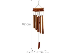 relaxdays Windspiel Tempel 62 cm