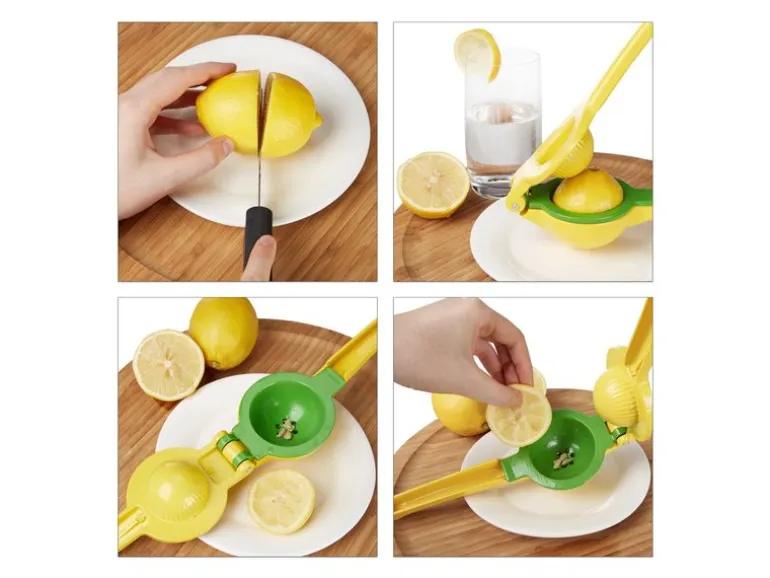 relaxdays Zitruspresse manuell 2 in 1 Gelb