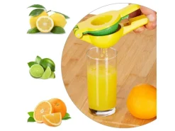 relaxdays Zitruspresse manuell 2 in 1 Gelb