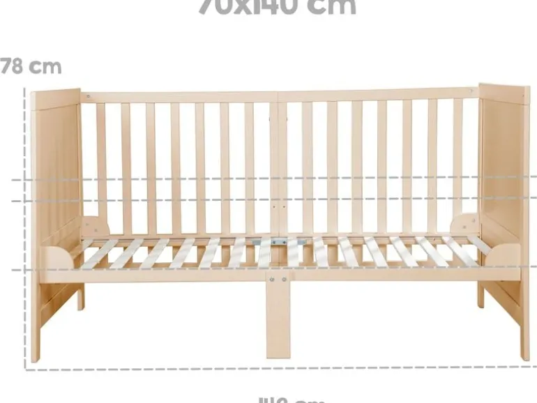 roba Babybett Kombi Easy Sleep Natur, 70 x 140 cm