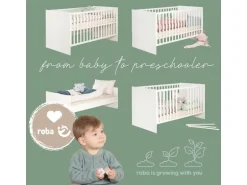 roba Babybett Kombi-Kinderbett Momo, Beige