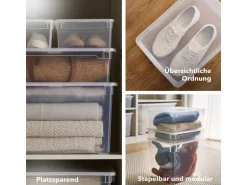 Rotho Aufbewahrungsbox Clearbox 18 l, 4 Stück