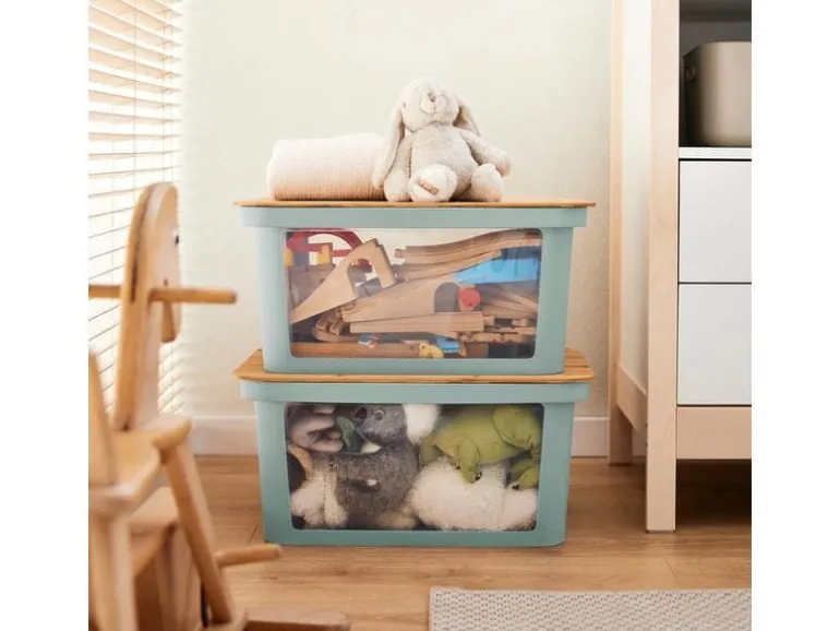 Rotho Babydesign Spielzeugbox PINA 45 l Sage Green