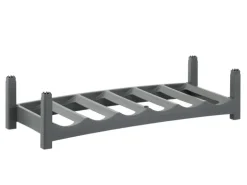 Rotho Flaschenregal Vario für 6 Flaschen, Grau