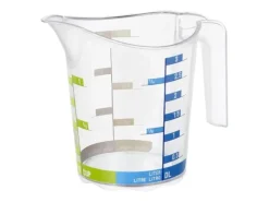 Rotho Messbecher Domino Dekor 3 dl, Transparent