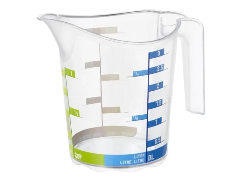 Rotho Messbecher Domino Dekor 3 dl, Transparent
