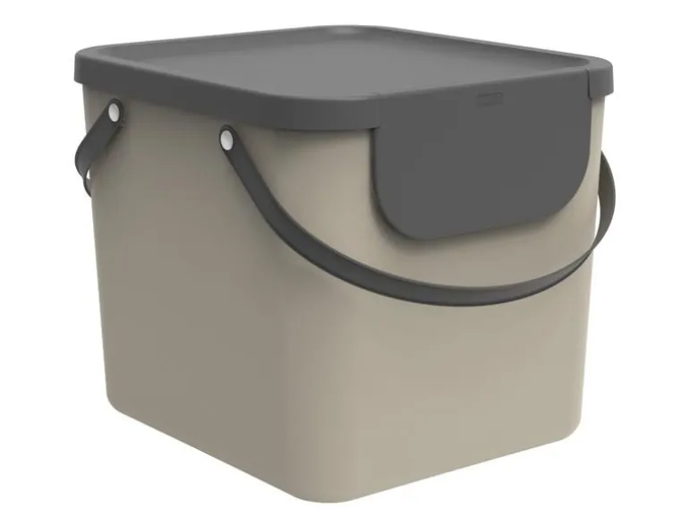 Rotho Recyclingbehälter Albula 40 l, Cappuccino