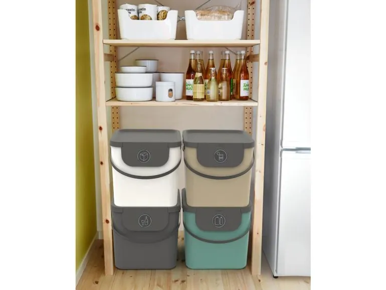 Rotho Recyclingbehälter Albula 40 l, Cappuccino