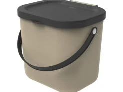 Rotho Recyclingbehälter Albula 6 l, Cappuccino