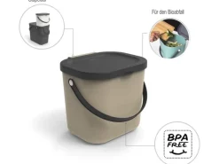 Rotho Recyclingbehälter Albula 6 l, Cappuccino