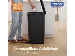 Rotho Treteimer Treteimer 35 l Orbe 55 l, Schwarz