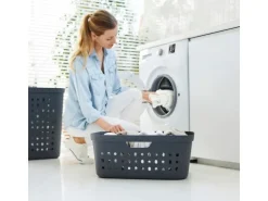 Rotho Wäschekorb Jona 39 l, Anthrazit