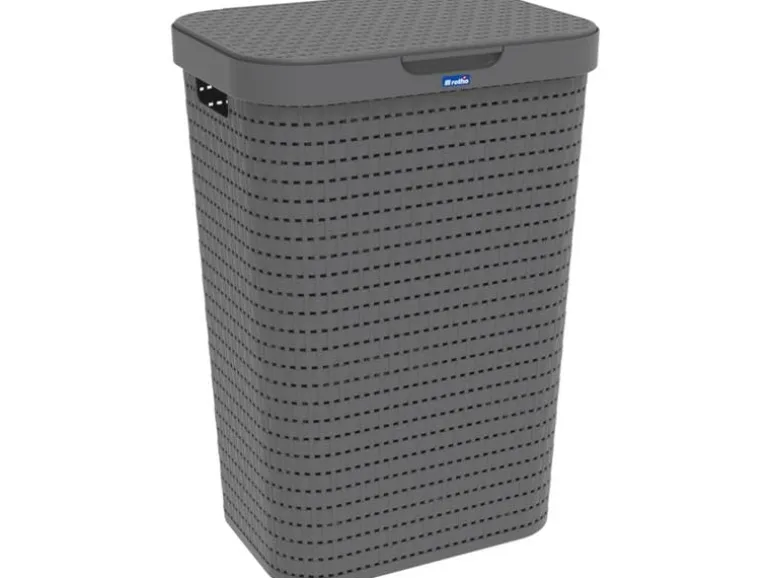 Rotho Wäschesammler Country 55 l, Anthrazit