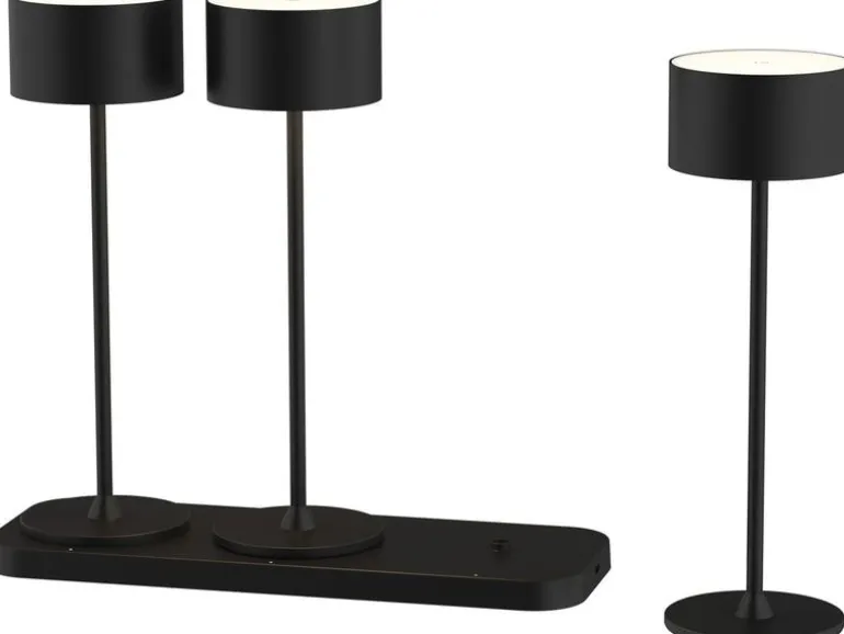 Schönenberger Akku-Tischleuchte Tavolo 3er Set, Schwarz