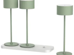 Schönenberger Akku-Tischleuchte Tavolo 3er Set, Grün