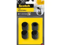 Scotch Bodenschoner Adjustable, Ø 22-25 mm, Schwarz, 4er Pack