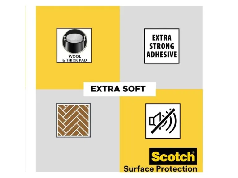 Scotch Filzgleiter Extra-Soft, Ø 17 mm, Beige, 16er Pack
