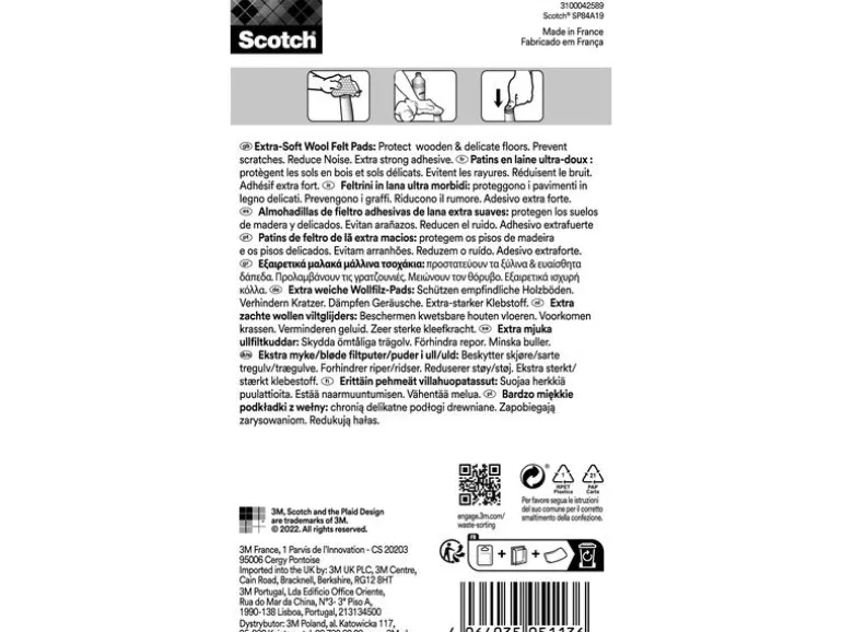 Scotch Filzgleiter Extra-Soft, Ø 17 mm, Beige, 16er Pack