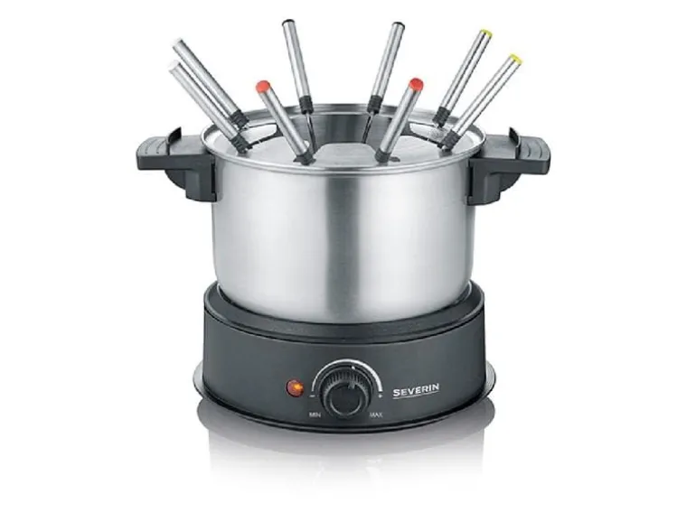 Severin Fondue-Set All-in-One 11 Teile, Schwarz/Silber