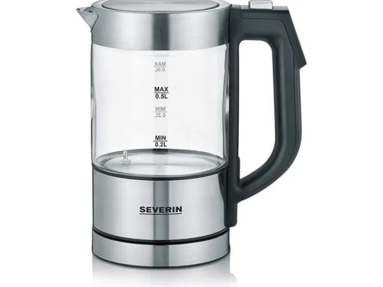 Severin Wasserkocher WK 3458 0.5 l, Schwarz/Silber