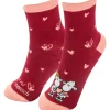 Sheepworld Socken Frauen Herzen 36 - 40, Rot