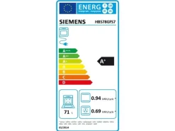 Siemens Einbaubackofen HB578GFS7 Schwarz A+