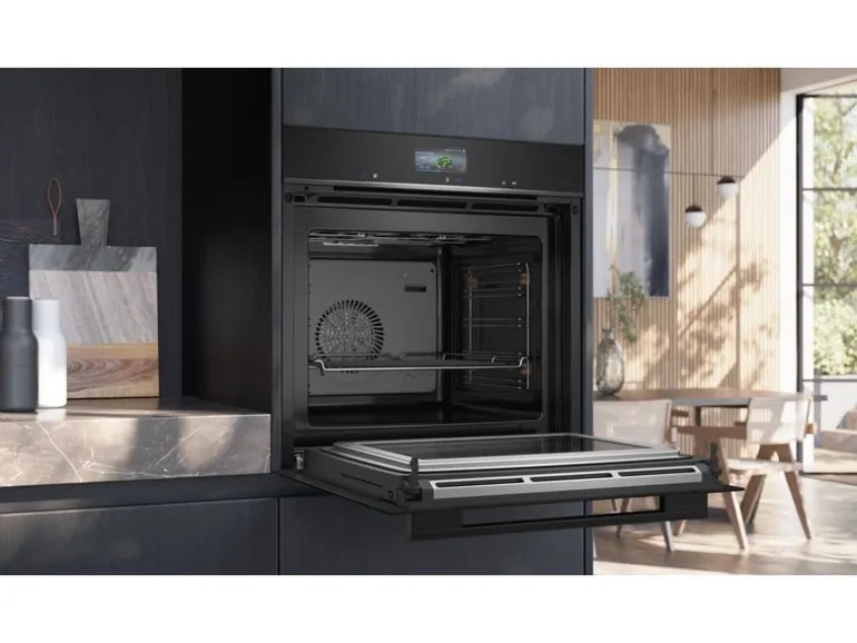 Siemens Einbaubackofen mit Mikrowelle iQ700 HM736G1B1C Schwarz