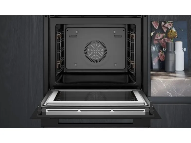 Siemens Einbaubackofen mit Mikrowelle iQ700 HM736G1B1C Schwarz
