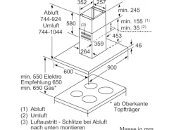 Siemens Inselhaube LF97BCP50 3+2 Intensiv Stufen