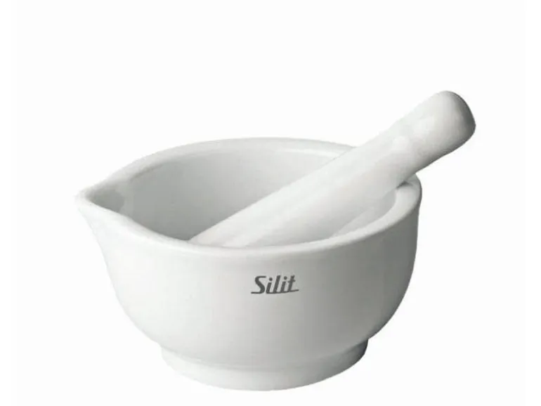 Silit Mörser mit Stössel 10 cm, Porzellan