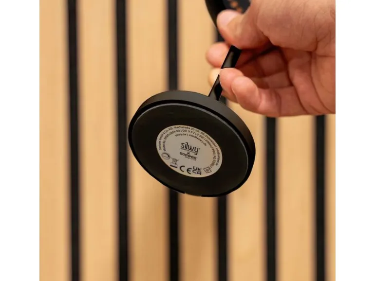 Silwy Tischleuchte Magnet-Leuchte Monaco Schwarz inkl. Platzset