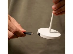 Silwy Tischleuchte Magnet-Leuchte Monaco Weiss inkl. Platzset