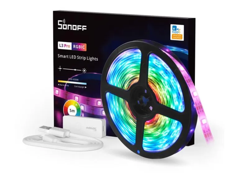 SONOFF LED-Stripe L3-5M-P, WiFi-RGBIC, 5 m
