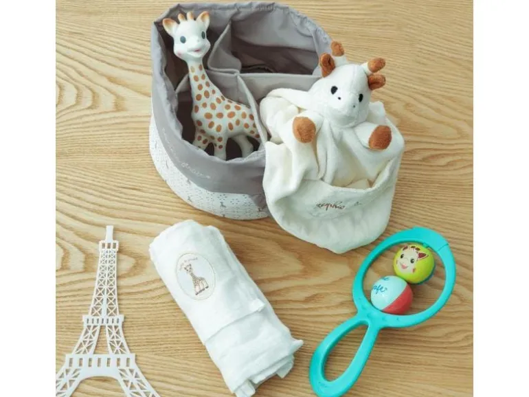 Sophie la girafe Geschenkset Geburtskorb