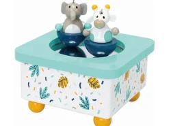 Spielba Holzspielwaren Musikspieldose Elefant & Giraffe