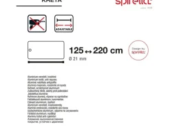 spirella Duschvorhangstange Kreta 125/220 x 3.5 cm, Weiss