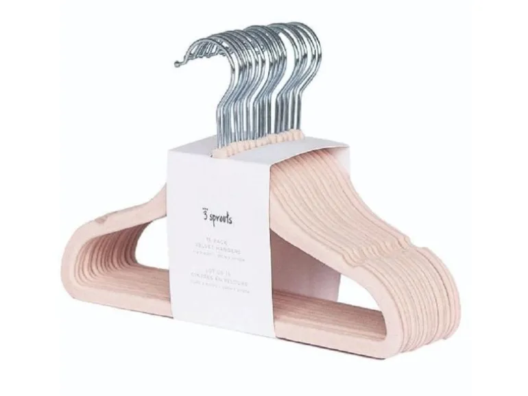 3 Sprouts Kinderkleiderbügel Samt 15 Stück Rosa