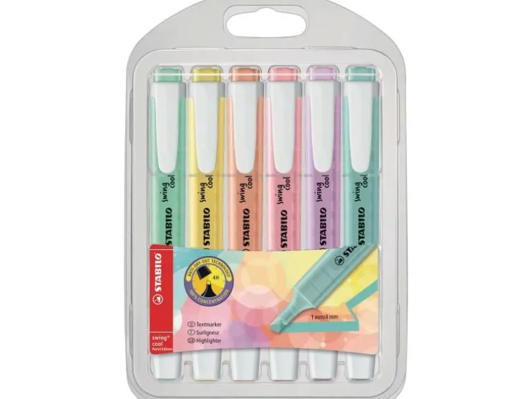 STABILO Textmarker Swing Cool Pastell 6 Stück