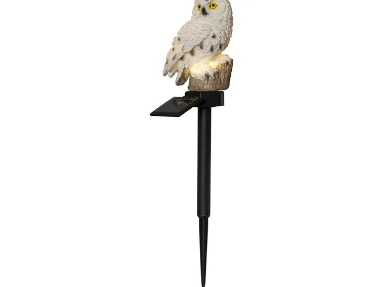 Star Trading Gartenlicht Solardekoration Owl, Beige