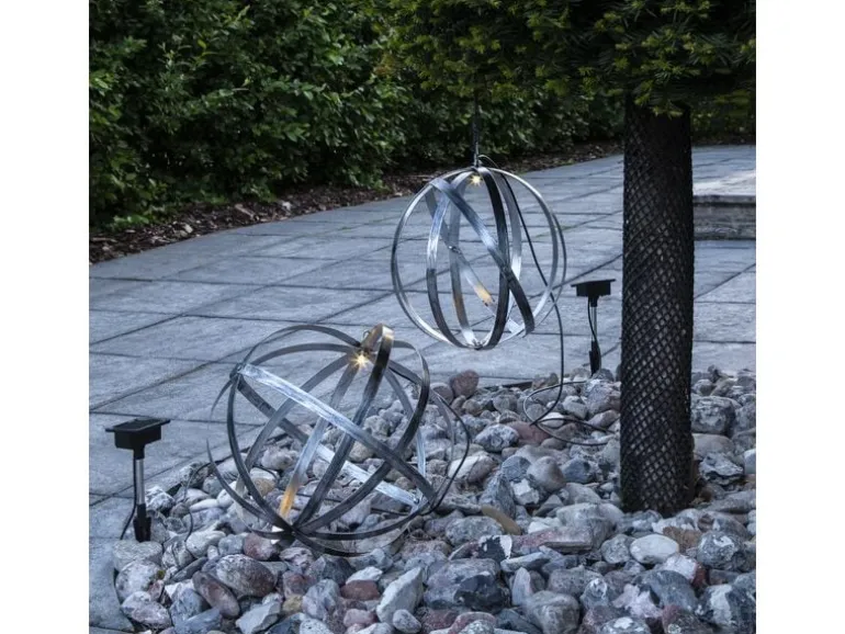 Star Trading Gartenlicht Solar Astri, Ø 25 cm, Silber