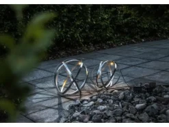 Star Trading Gartenlicht Solar Astri, Ø 25 cm, Silber