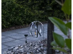 Star Trading Gartenlicht Solar Astri, Ø 25 cm, Silber